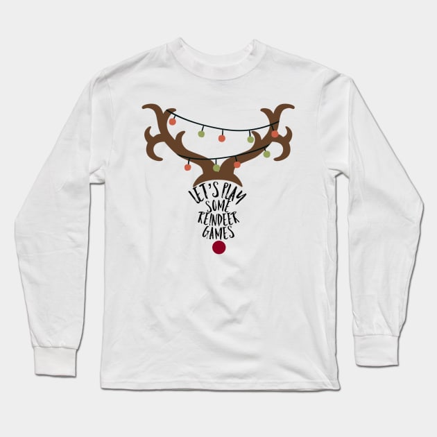 Reindeer Games Long Sleeve T-Shirt by chrissyloo